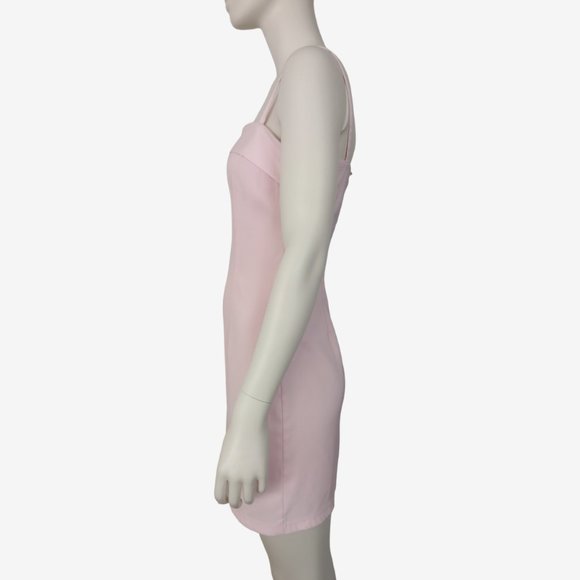 Vintage 1990s Pia Baby Pink Spaghetti Strap Mini Sheath Dress Size 6 / 8 - Picture 6 of 15